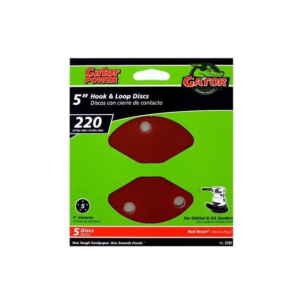 Gator Finishing 5PK 5 220G Sand Disc 3781 - main
